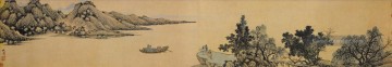 沈周 Shen Zhou Werke - Abschied auf der Jing Fluss alten China Tinte